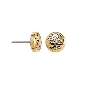 Gold tree of life studs